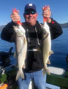 Two big fish caught by angler at Tahoe Vista