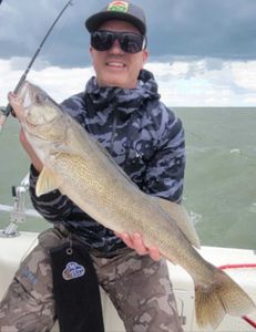 Angler with a single fishing rod enjoying the outdoors in OH