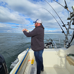 Great day on the water with jigging and trolling techniques. Cloudy afternoon made for perfect fishing conditions.