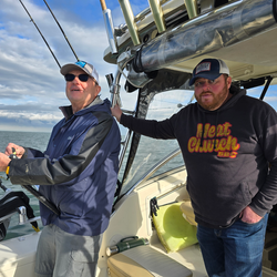 Great day of jigging and trolling at East Harbor State Park Marina. Cloudy conditions made for exciting fishing action.