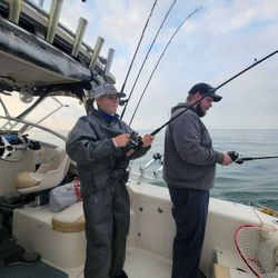Two people fishing in Ohio