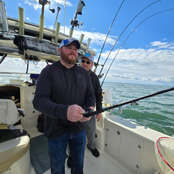 Perfect day for jigging and trolling. Cloudy conditions bringing exciting opportunities.