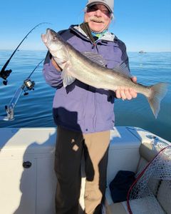 Angler enjoying a fishing trip at Lakeside Marblehead