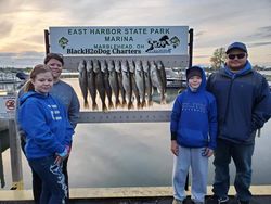 Two fishermen enjoying a successful catch in Ohio