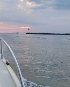 A scenic view of the lakeside in Marblehead, Ohio, with fishing as the focus.