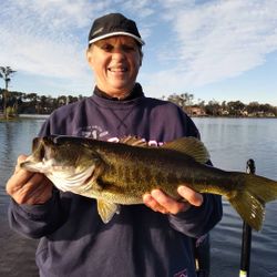 A fisherman with a 23-inch catch in Winter Garden, FL