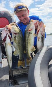 Angler with 2 freshly caught fish in Winter Garden, Florida