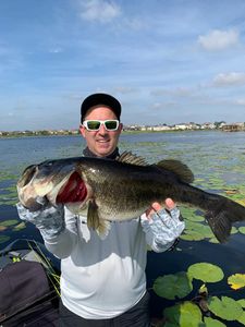 Solo fisherman in Winter Garden, Florida, fishing