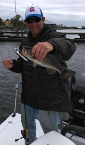 A lone angler fishing in Jacksonville, Florida