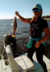 A lone angler fishing in Jacksonville, Florida