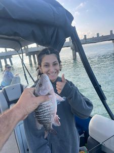 A smile that truly shows the enjoyment that fishing can bring - Port Isabel, TX.