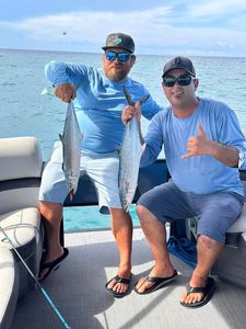 Two anglers on a fishing trip at South Padre Island