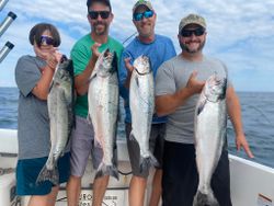 4 chinook and coho salmon caught during fishing trip in Wilson