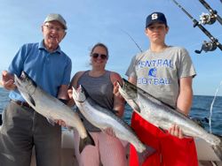 3 coho salmon, fishing in NY
