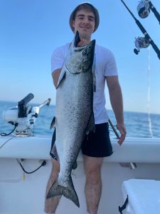 Coho salmon caught while fishing in Wilson