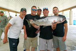 Photograph of a large pink salmon caught during a fishing trip in Wilson
