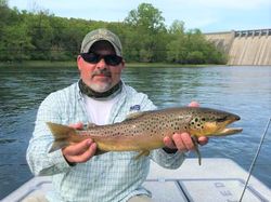 Angler catching a sea trout in AR