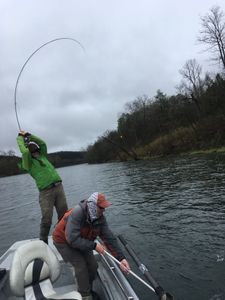 Two people fishing in Gassville