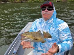Fisherman with a single catch in Arkansas
