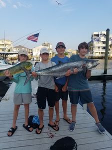 A large king mackerel fish caught in Carolina Beach
