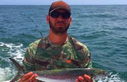 A Spanish Mackerel, a 21-inch big fish, caught while fishing in Carolina Beach