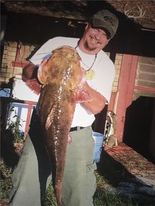 Angler catches a blue catfish in GA
