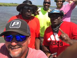Group of 5 people fishing in GA