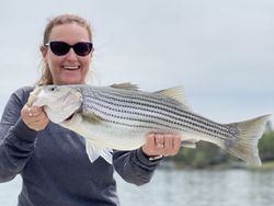 Striped bass caught at Oakwood