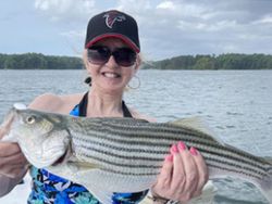Striped bass caught in Oakwood