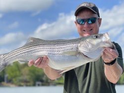 Striped bass caught in Oakwood while fishing