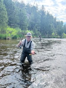 Two people fishing in Colorado