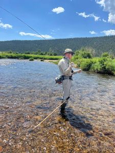 Lone angler fishing in Longmont