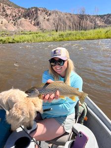 Photograph of a 17-inch sea trout caught while fishing in Longmont