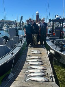 5 Coho Salmon on fishing tour in OR