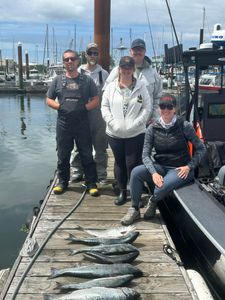 5 people enjoying fishing tours in Oregon