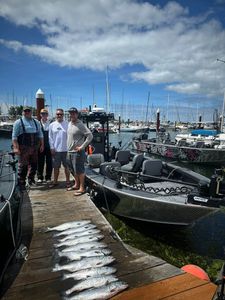 3 fishermen enjoying a fishing tour in Milwaukie