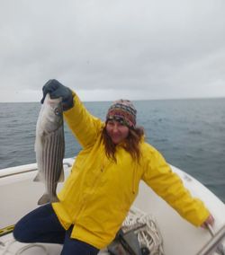 Striped Bass Hooked in Narragansett