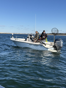 Great setup for deep sea trolling in Narragansett - exciting adventure ahead with clearing afternoon weather!