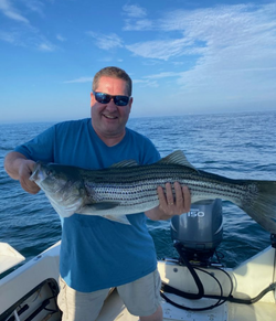 Striped bass caught while fishing in RI