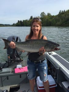 Chinook salmon caught fishing in Oregon