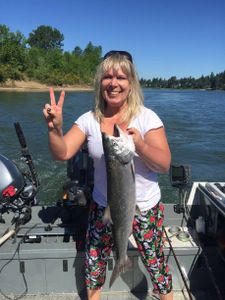 Coho salmon caught while fishing in Portland