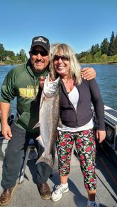 Couple fishing in OR