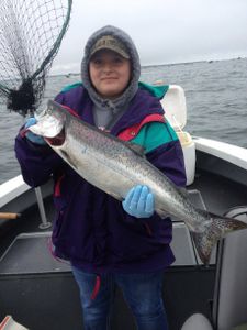 A person fishing in Portland