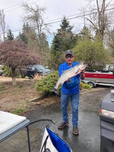 A person fishing in Oregon