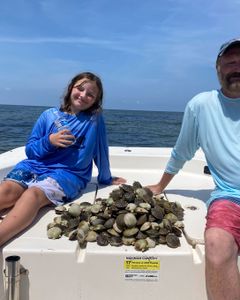 Two people enjoying a fishing trip in Steinhatchee