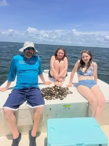 Fishing trip in Steinhatchee FL with catch displayed on boat deck