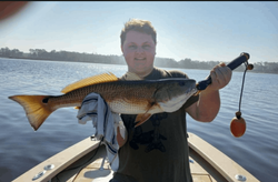 Redfish, 25 inches, caught at Atlantic Beach
