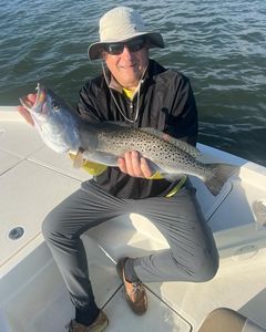 Spotted Weakfish caught while fishing at Atlantic Beach