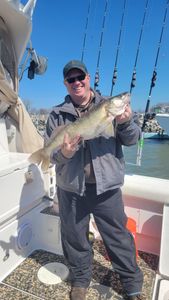 Thrilled with the big walleye catch!