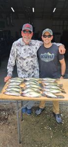 Angler fishing for white crappie in AR